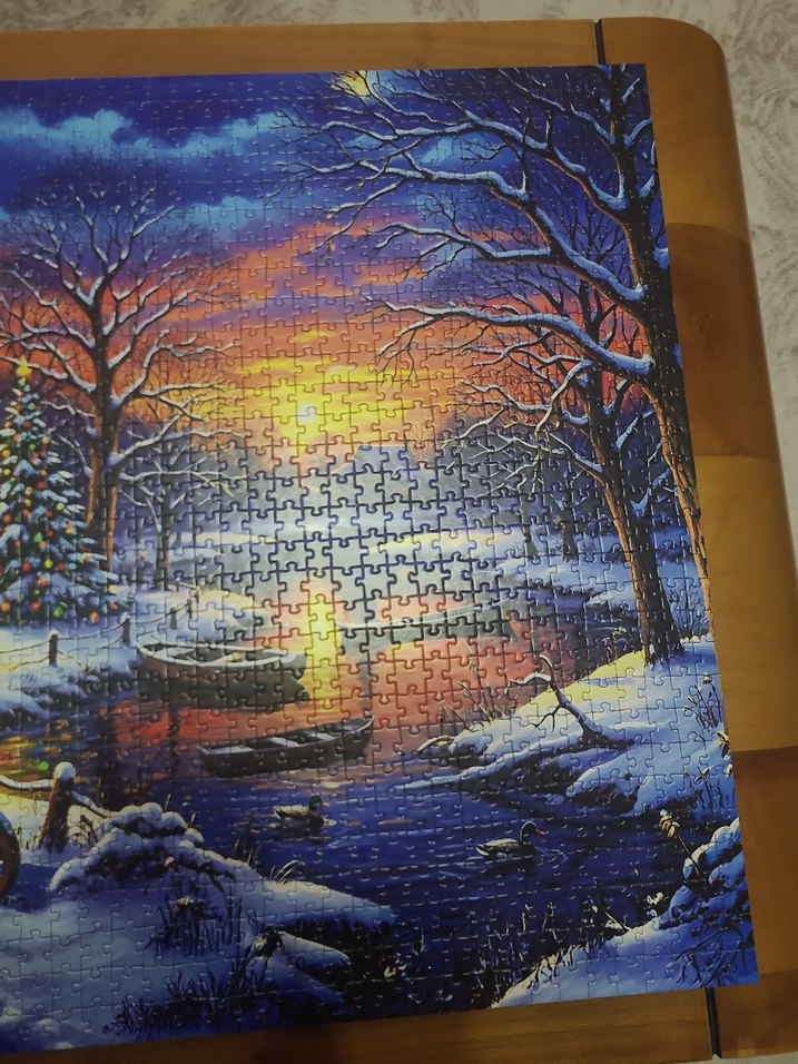 Kış Manzaralı Renkli Puzzle - Görsel 3