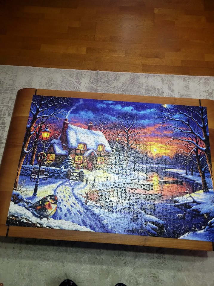 Kış Manzaralı Renkli Puzzle - Görsel 5