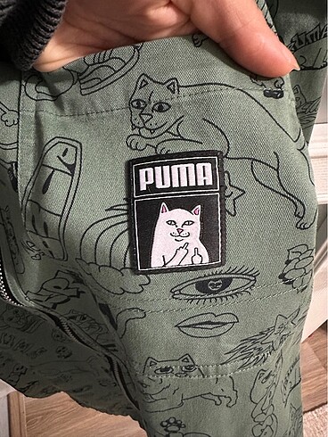 m Beden yeşil Renk Puma unisex gömlek