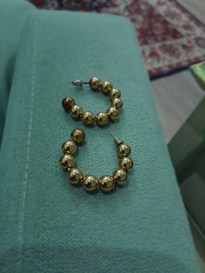 Altın Renkli küpe - Görsel 2