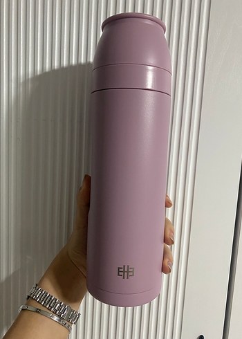 Pastel Mor Çelik Seyahat Termosu - Görsel 3