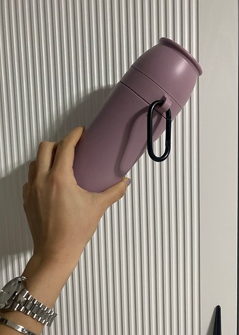 Pastel Mor Çelik Seyahat Termosu - Görsel 2