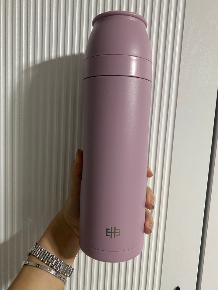 Pastel Mor Çelik Seyahat Termosu - Görsel 3