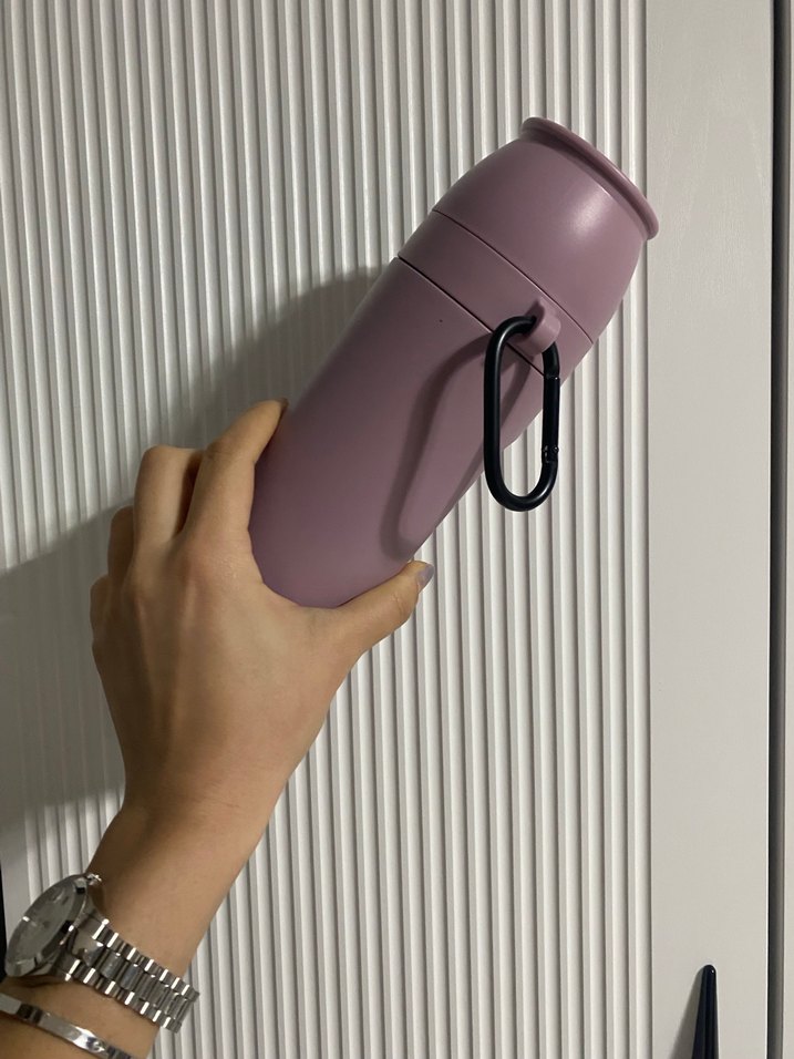 Pastel Mor Çelik Seyahat Termosu - Görsel 2
