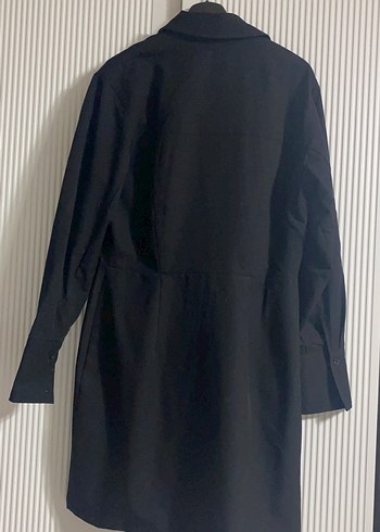 Siyah Süet Midi Hamile Kaban - Görsel 2