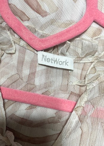 Bej Desenli Salaş Midi Elbise - Görsel 5