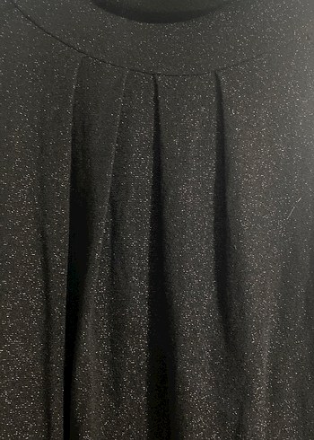 Siyah Uzun Kollu Drapeli Kadın Triko Elbise - Görsel 3