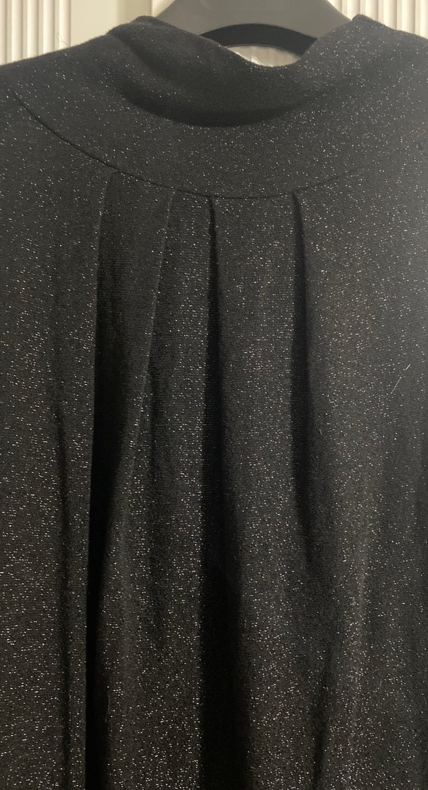 Siyah Uzun Kollu Drapeli Kadın Triko Elbise - Görsel 3