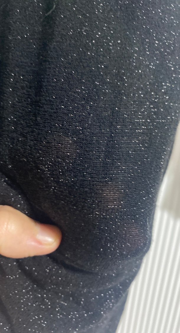 Siyah Uzun Kollu Drapeli Kadın Triko Elbise - Görsel 5