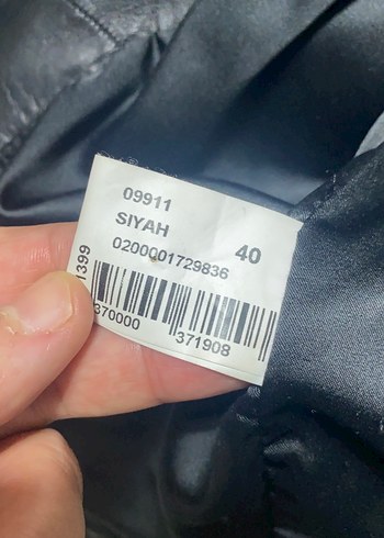 Siyah Deri Biker Ceket - Görsel 3