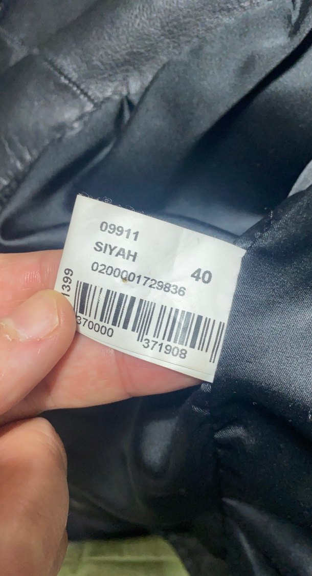 Siyah Deri Biker Ceket - Görsel 3