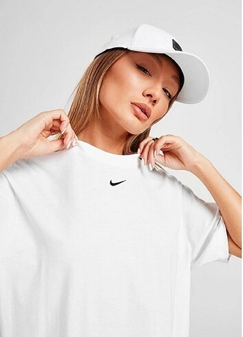 Unisex Nike Oversize Pamuk Beyaz Tişört