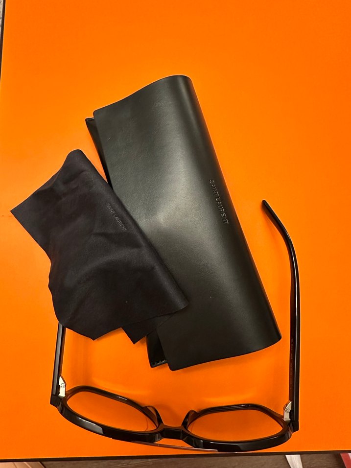 Kadın Siyah Parlak Modern Klasik Gözlük YSL - Görsel 3