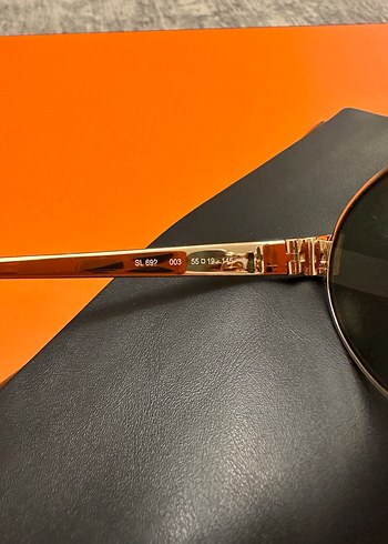 Saint Laurent Parlak Altın Unisex Güneş Gözlüğü - Görsel 3