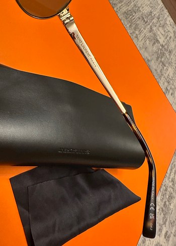 Saint Laurent Parlak Altın Unisex Güneş Gözlüğü - Görsel 4