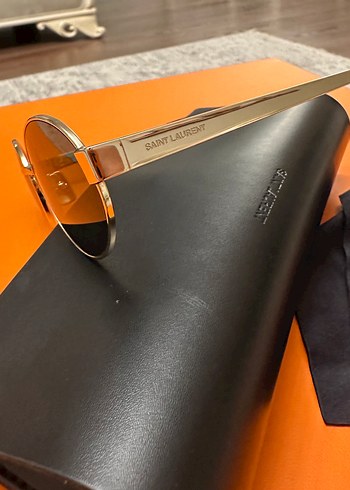 Saint Laurent Parlak Altın Unisex Güneş Gözlüğü - Görsel 5