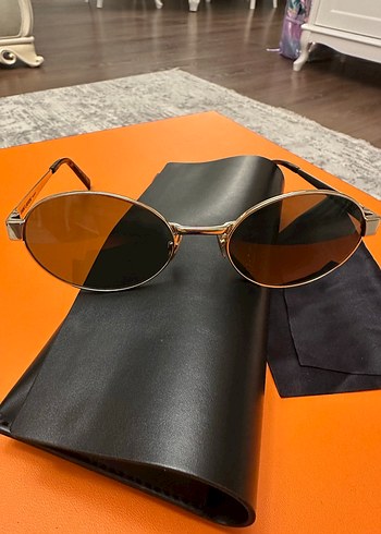 Saint Laurent Parlak Altın Unisex Güneş Gözlüğü - Görsel 2