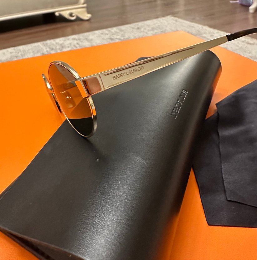 Saint Laurent Parlak Altın Unisex Güneş Gözlüğü - Görsel 5