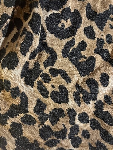 m Beden camel Renk American Vintage Leopar triko boğazlı kazak