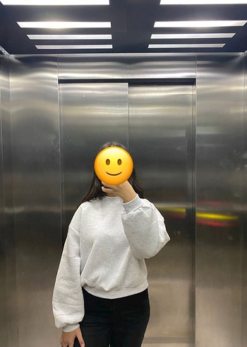 Zara Zara Gri Oversize Sweatshirt