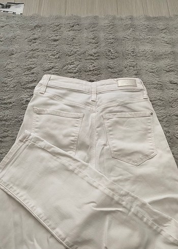 diğer Beden Kadın beyaz mom jeans