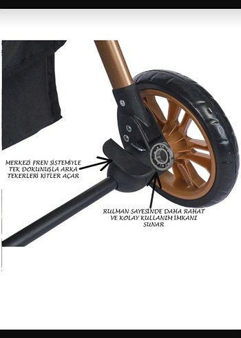 Siyah Bebek Arabası Seti - Görsel 5