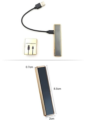  Elektikli çakmak USB ile dolar 