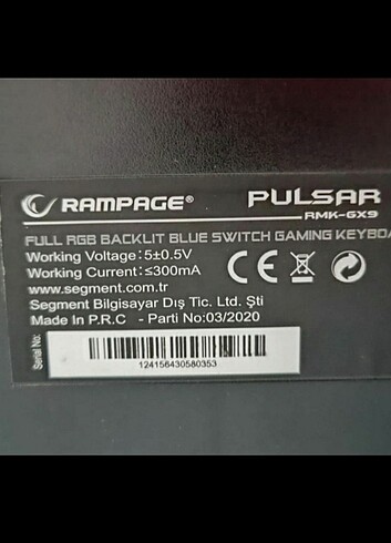 Rampage Pulsar Blue Switch Klavye - Görsel 5