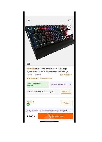 Rampage Pulsar Blue Switch Klavye - Görsel 8