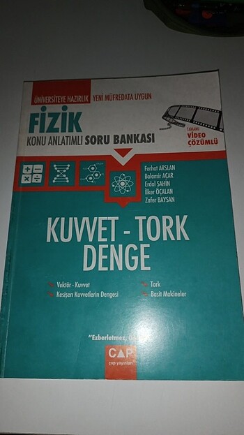 Ayt fizik kuvvet tork denge çap yayınları fasikül