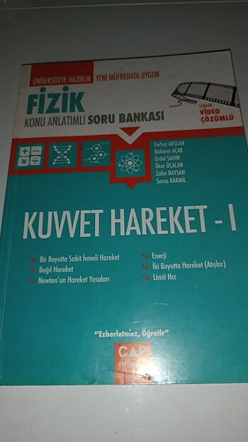 Ayt fizik kuvvet hareket 1 çap fasikül 
