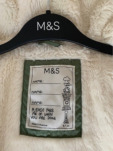 Marks & Spencer Marks and spencer 6-7 yaş kalın kaban