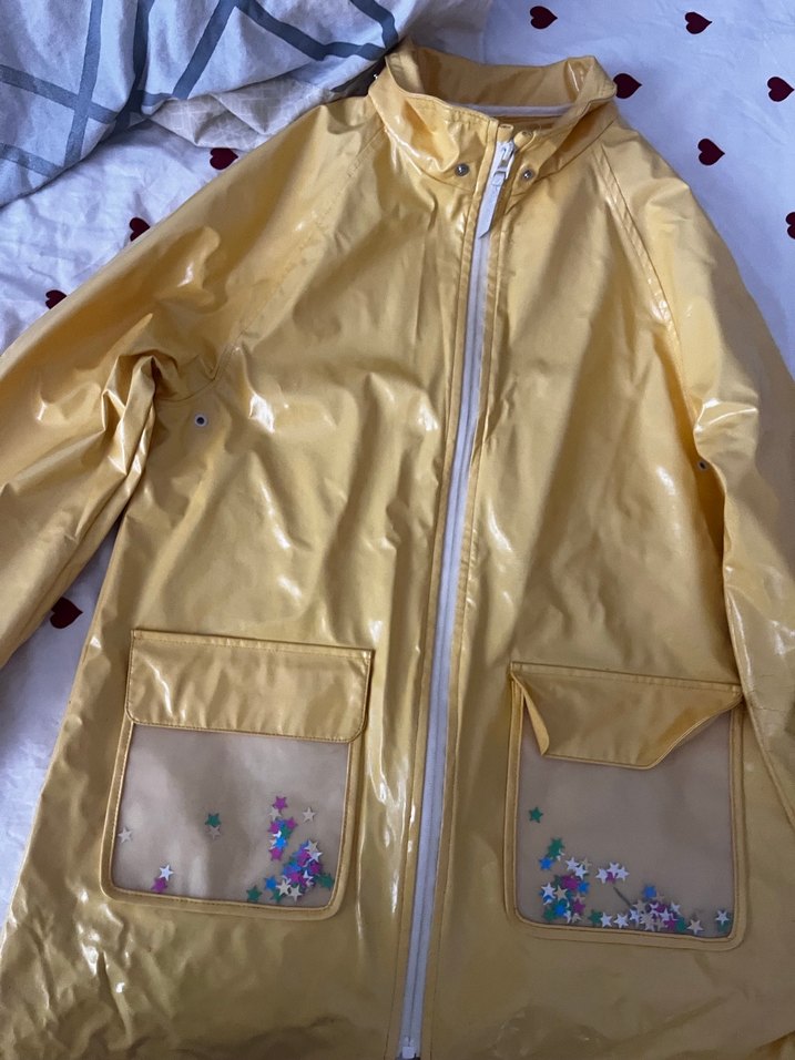 Zara KIDS Sarı Baskılı Kız Çocuk Yağmurluk - Görsel 2