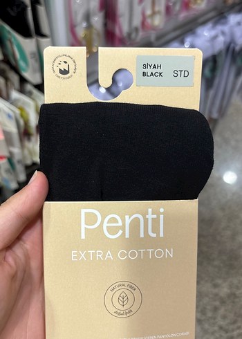 Penti Siyah Extra Pamuklu Corap