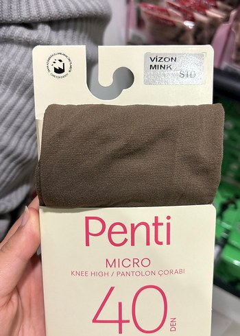 Penti Vizon Mink 40 Den Diz Alti Corap
