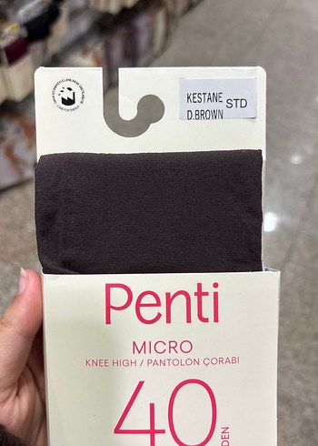 Penti Micro 40 Den Kestane Corap