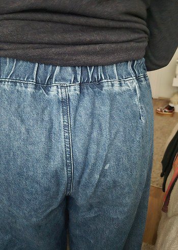 Gevşek Kesim Mavi Kadın Kot Pantolon - Görsel 5