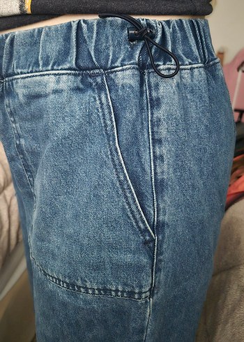 Gevşek Kesim Mavi Kadın Kot Pantolon - Görsel 2