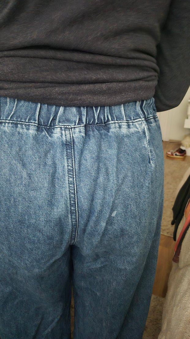 Gevşek Kesim Mavi Kadın Kot Pantolon - Görsel 5