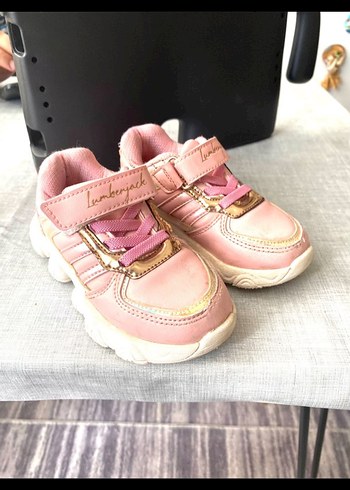 Pembe Kız Çocuk Spor Ayakkabı Tokalı