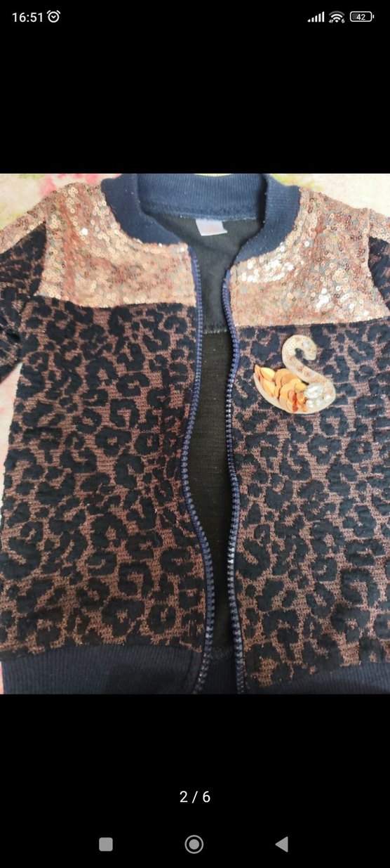 Kız Çocuk Payetli Yılan Desenli Eşofman Takımı - Görsel 3