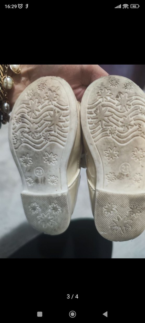 Kız Çocuk Beyaz Fiyonk Detaylı Babet - Görsel 3