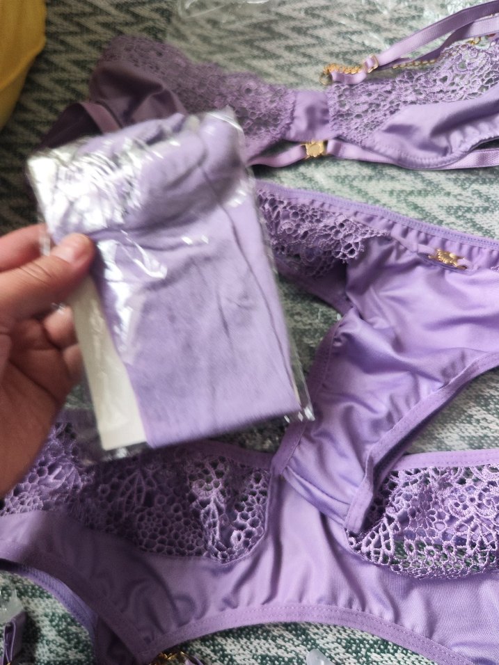 İşlemeli Mor Mini Bohem Sütyen - Görsel 4