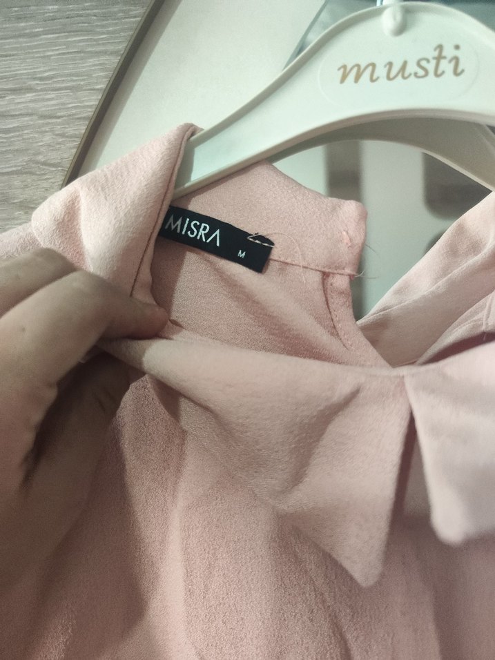 Pembe Uzun Kollu Salaş Elbise - Görsel 2