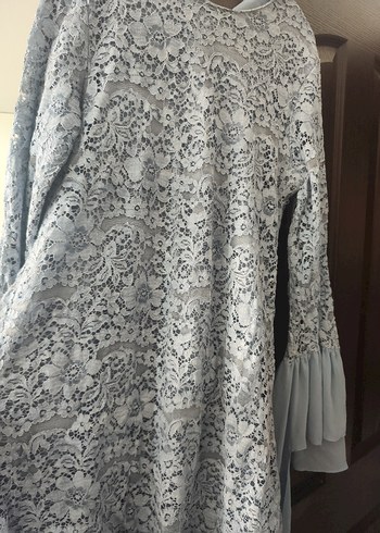 Uzun Kollu Gri Dantel ikili takım - Görsel 2