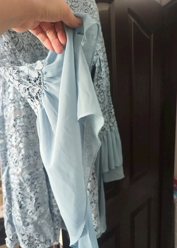 Uzun Kollu Gri Dantel ikili takım - Görsel 3