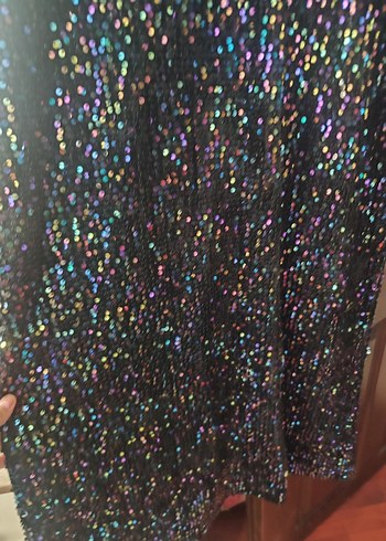 Parlak Çok Renkli Uzun Abiye Elbise - Görsel 6