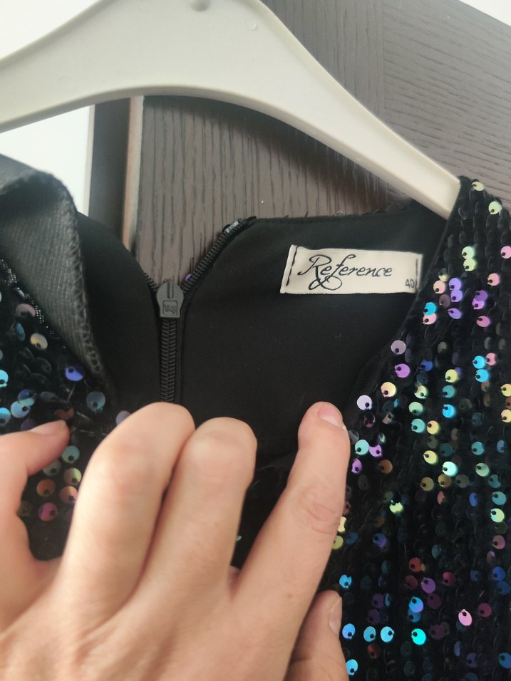 Parlak Çok Renkli Uzun Abiye Elbise - Görsel 4