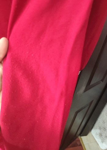 Düğmeli Kırmızı Uzun Kollu Rahat Tunik - Görsel 6