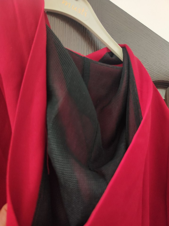 Düğmeli Kırmızı Uzun Kollu Rahat Tunik - Görsel 5